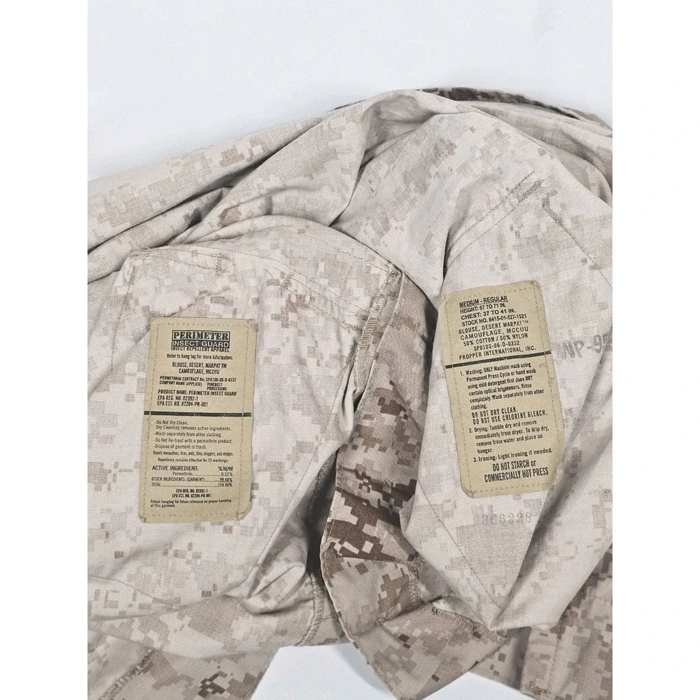 USMC Marines Shirt Jacket Digital Camo Desert Medium Regular Marpat Camouflage